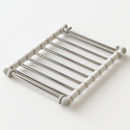 Fryzenta Roll-Up Dish Drying Rack - Stainless Steel & Grey